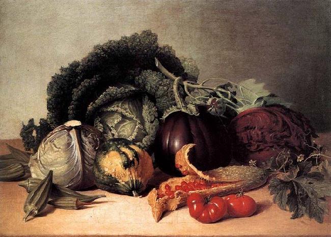 James Peale Still Life: Balsam Apples and Vegetables oil painting image